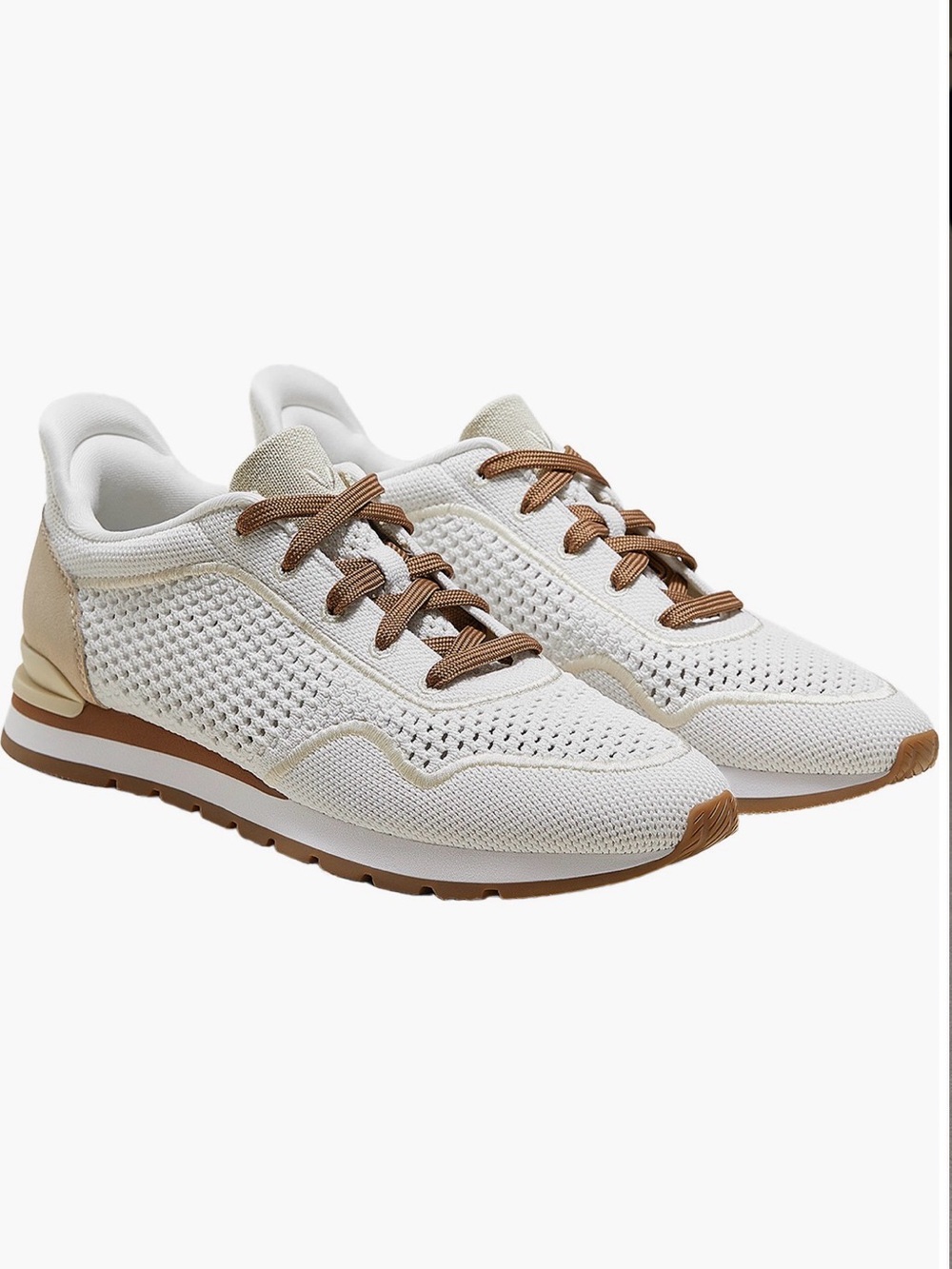 Vivaia All Day Slip on Breathable White & Tan Women’s Sneakers size 39 8 or 8.5 - Picture 3 of 11